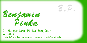 benjamin pinka business card