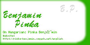 benjamin pinka business card